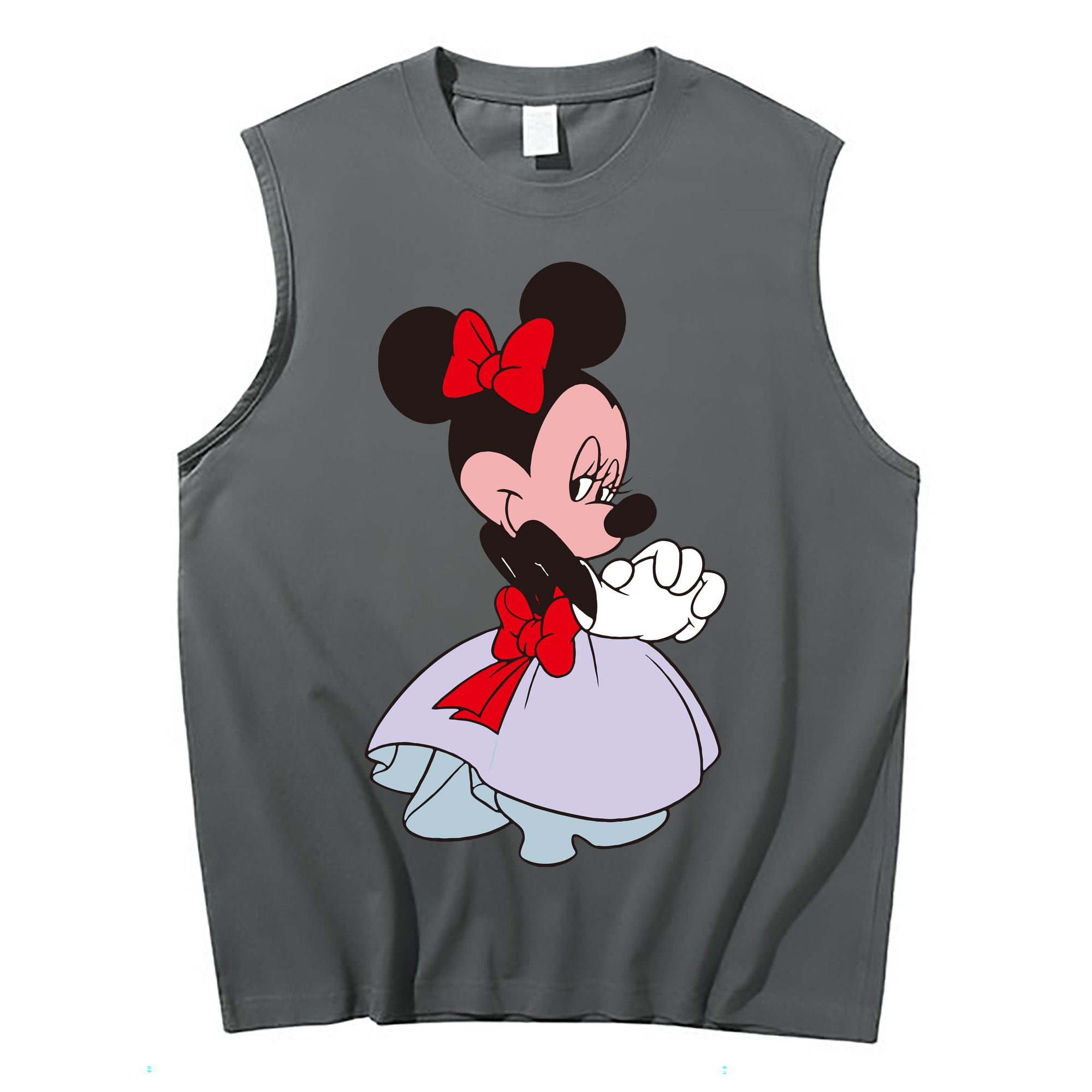 ミッキーマウス Mickey Mouse コットン100％タンクトップ（フロントプリント）